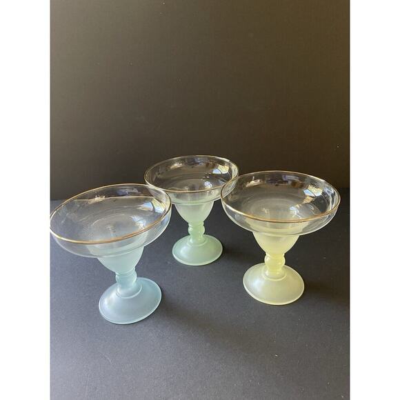 Blendo MCM Vintage Pastel Ombré Margarita Dessert Shrimp Cocktail Glasses (3) - Picture 1 of 6